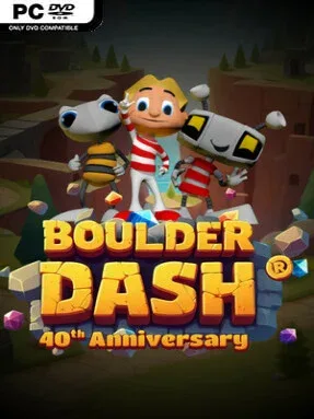 BOULDER DASH 40th Anniversary Cover Art